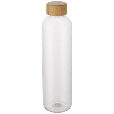 Picture of ZIGGS 1000 ML RECYCLED PLASTIC WATER BOTTLE in Clear Transparent Clear Transparent.