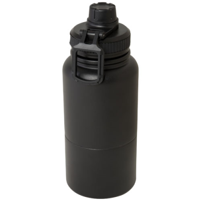 Picture of DUPECA 840 ML RCS CERTIFIED STAINLESS STEEL METAL THERMAL INSULATED SPORTS BOTTLE in Solid Black.