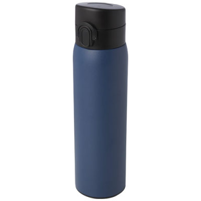 Picture of SIKA 450 ML RCS CERTIFIED RECYCLED STAINLESS STEEL METAL THERMAL INSULATED FLASK in Ocean Blue.