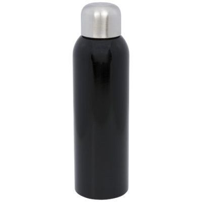 Picture of GUZZLE 820 ML RCS CERTIFIED STAINLESS STEEL METAL WATER BOTTLE in Solid Black.