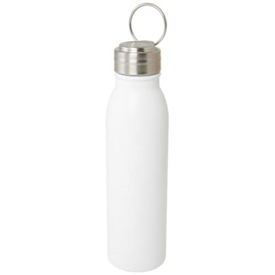 Picture of HARPER 700 ML RCS CERTIFIED STAINLESS STEEL METAL WATER BOTTLE with Metal Loop in White