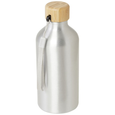 Picture of MALPEZA 500 ML RCS CERTIFIED RECYCLED ALUMINIUM METAL WATER BOTTLE in Silver.