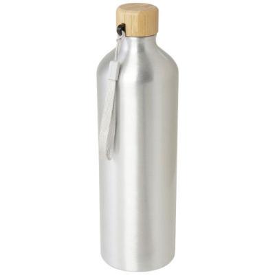Picture of MALPEZA 1000 ML RCS CERTIFIED RECYCLED ALUMINIUM METAL WATER BOTTLE in Silver.