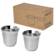 Picture of DUO 80 ML RCS CERTIFIED STAINLESS STEEL METAL ESPRESSO CUP SET 