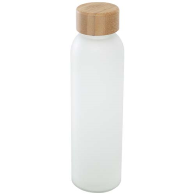 Picture of LUME 500 ML MATTE SODA LIME GLASS BOTTLE with Bamboo Lid 