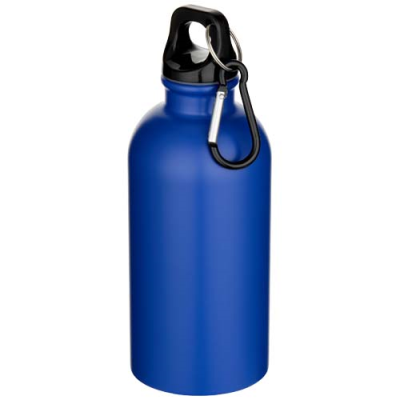 Picture of OREGON 400 ML MATTE RCS RECYCLED SINGLE WALL STAINLESS STEEL METAL WATER BOTTLE with Carabiner