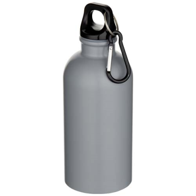 Picture of OREGON 400 ML MATTE RCS RECYCLED SINGLE WALL STAINLESS STEEL METAL WATER BOTTLE with Carabiner