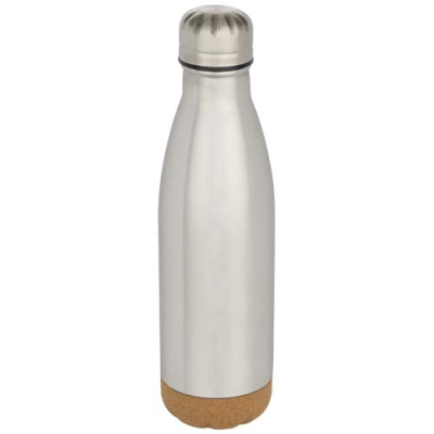 Picture of COVE 500 ML DOUBLE WALL THERMAL INSULATED STAINLESS STEEL METAL WATER BOTTLE with Cork Details.