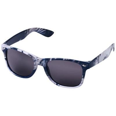 Picture of SUN RAY TIE DYE SUNGLASSES in Blue-black Solid