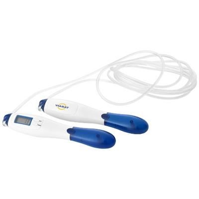 Picture of FRAZIER SKIPPING ROPE with Counting LCD Display in White Solid-blue
