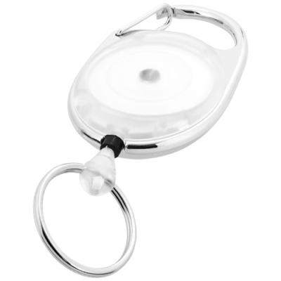 Picture of GERLOS ROLLER CLIP KEYRING CHAIN in White Solid