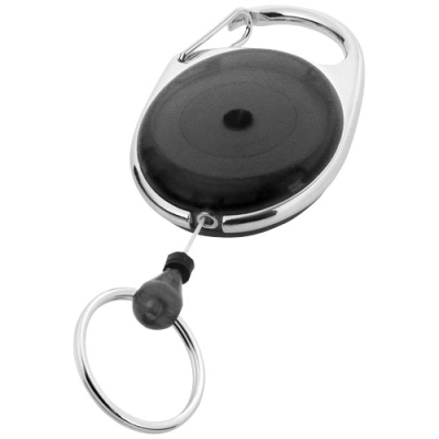 Picture of GERLOS ROLLER CLIP KEYRING CHAIN in Solid Black.