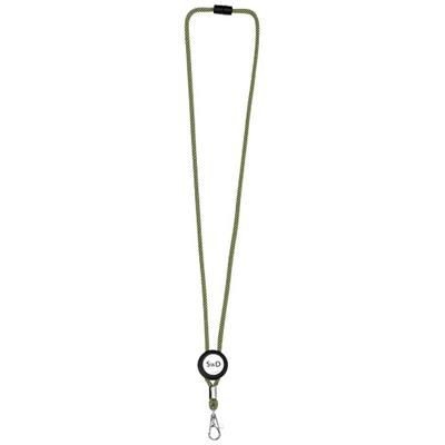 Picture of HAGEN DUAL-TONE LANYARD with Adjustable Round Disc in Lime-black Solid