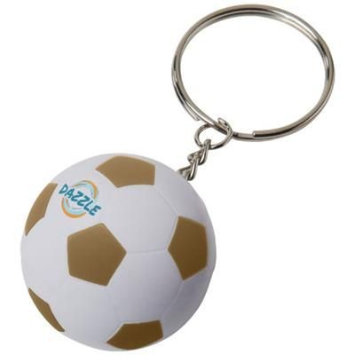 Picture of STRIKER FOOTBALL KEYRING CHAIN in White Solid-gold
