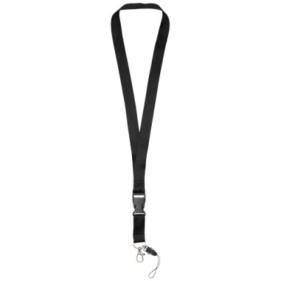 Picture of SAGAN MOBILE PHONE HOLDER LANYARD with Detachable Buckle in Solid Black