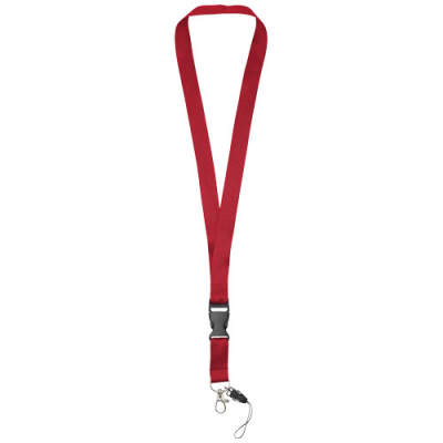 Picture of SAGAN MOBILE PHONE HOLDER LANYARD with Detachable Buckle in Red.