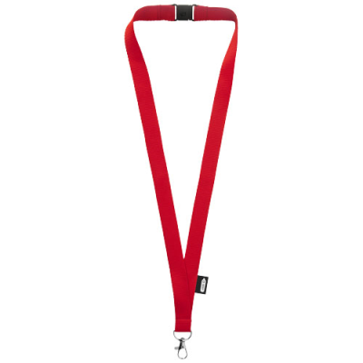 Picture of TOM RECYCLED PET LANYARD with Breakaway Closure in Red.
