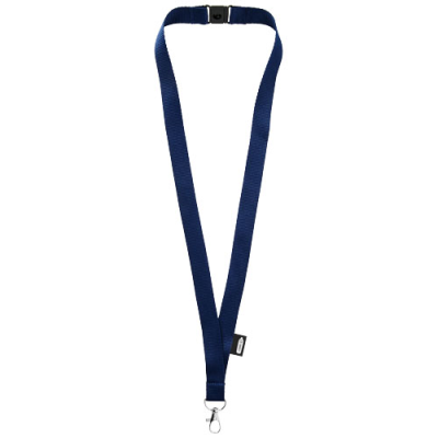 Picture of TOM RECYCLED PET LANYARD with Breakaway Closure in Navy