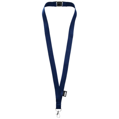 Picture of TOM RECYCLED PET LANYARD with Breakaway Closure in Navy.