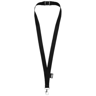Picture of TOM RECYCLED PET LANYARD with Breakaway Closure in Solid Black