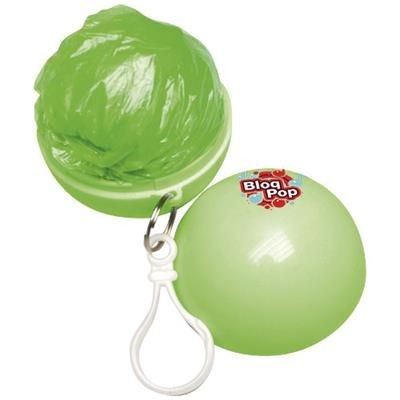 Picture of XINA RAIN PONCHO in Storage Ball with Keyring Chain in Lime