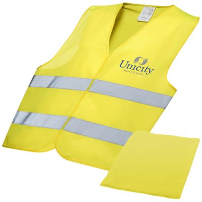 Picture of RFX™ WATCH-OUT XL SAFETY VEST in Pouch for Professional Use in Neon Fluorescent Yellow