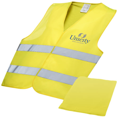 Picture of RFX™ WATCH-OUT XL SAFETY VEST in Pouch for Professional Use in Neon Fluorescent Yellow.