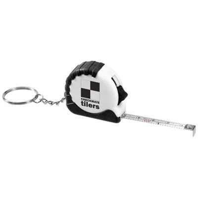 Picture of HABANA 1 METRE MEASURING TAPE with Keyring Chain in White Solid