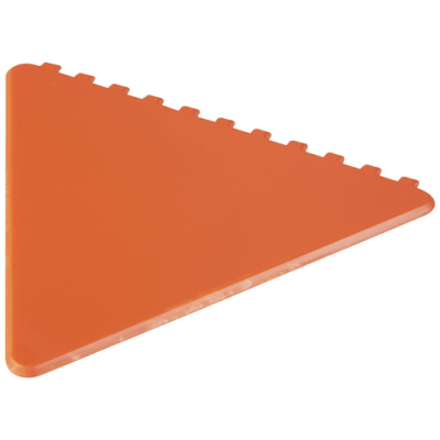 Picture of FROSTY TRIANGULAR RECYCLED PLASTIC ICE SCRAPER in Orange.