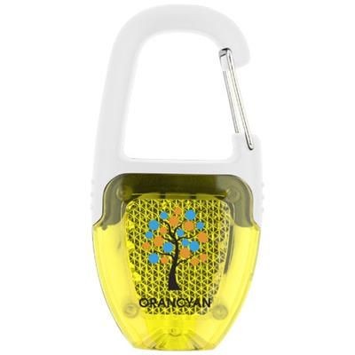 Picture of REFLECT-OR LED KEYRING CHAIN LIGHT with Carabiner in White Solid-yellow