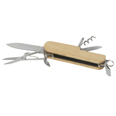 Picture of RICHARD 7-FUNCTION WOOD POCKET KNIFE in Natural.