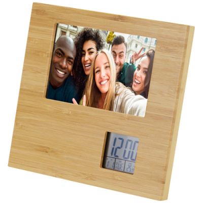 Picture of SASA BAMBOO PHOTO FRAME with Thermometer in Natural