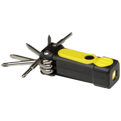 Picture of OCTO 8-IN-1 RCS RECYCLED PLASTIC SCREWDRIVER SET with Torch in Yellow.