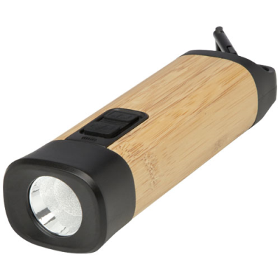 Picture of KUMA BAMBOO & RCS RECYCLED PLASTIC TORCH with Carabiner in Natural