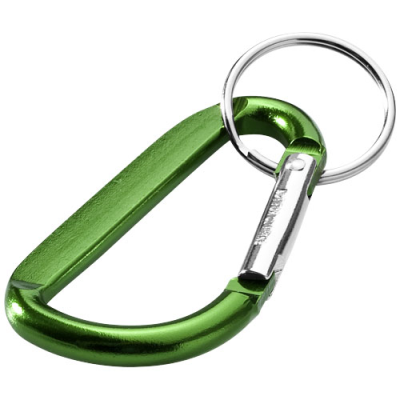 Picture of TIMOR RCS RECYCLED ALUMINIUM METAL CARABINER KEYRING CHAIN in Green