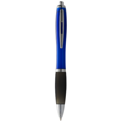 Picture of NASH BALL PEN COLOUR BARREL AND BLACK GRIP in Blue & Solid Black.