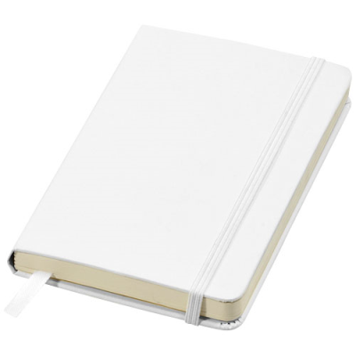 Picture of CLASSIC A6 HARD COVER POCKET NOTE BOOK in White Solid