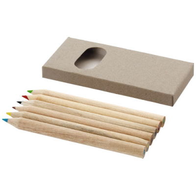 Picture of AYOLA 6-PIECE COLOUR PENCIL SET in Pale Grey
