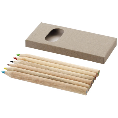 Picture of AYOLA 6-PIECE COLOUR PENCIL SET in Pale Grey.