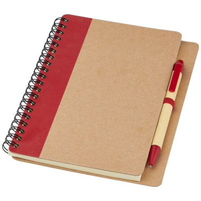 Picture of PRIESTLY RECYCLED NOTE BOOK with Pen in Natural & Red