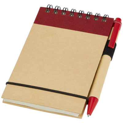Picture of ZUSE A7 RECYCLED JOTTER NOTE PAD with Pen in Natural & Red