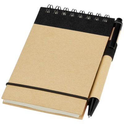 Picture of ZUSE A7 RECYCLED JOTTER NOTE PAD with Pen in Natural & Solid Black.