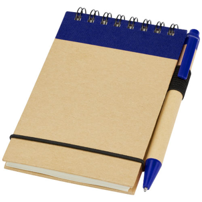 Picture of ZUSE A7 RECYCLED JOTTER NOTE PAD with Pen in Natural & Navy.