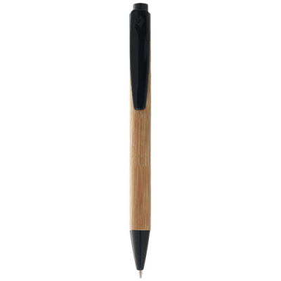 Picture of BORNEO BAMBOO BALL PEN in Natural-black Solid