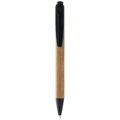 Picture of BORNEO BAMBOO BALL PEN in Natural & Solid Black.