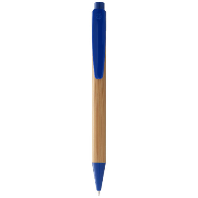 Picture of BORNEO BAMBOO BALL PEN in Natural & Royal Blue.