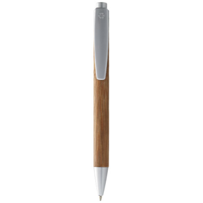 Picture of BORNEO BAMBOO BALL PEN in Natural & Silver