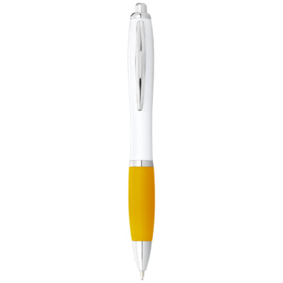 Picture of NASH BALL PEN with White Barrel & Colour Grip in White & Yellow