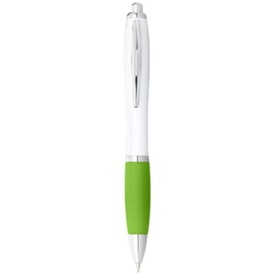 Picture of NASH BALL PEN with White Barrel & Colour Grip in White & Lime.