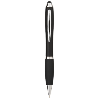NASH COLOUR STYLUS BALL PEN with Black Grip in Solid Black.